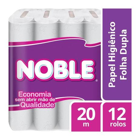 Papel Higienico folha dupla Noble neutro 12 rolos de 20m Menor preço em Papel Higienico folha dupla Noble neutro 12 rolos de 20m