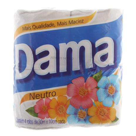 Papel Higiênico Folha Simples Pacote com 4 Rolos Dama Menor preço em Papel Higiênico Folha Simples Pacote com 4 Rolos Dama