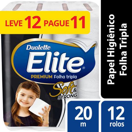 Papel Higiênico Folha Tripla Dualet Elite Soft & Strong c/12 Menor preço em Papel Higiênico Folha Tripla Dualet Elite Soft & Strong c/12