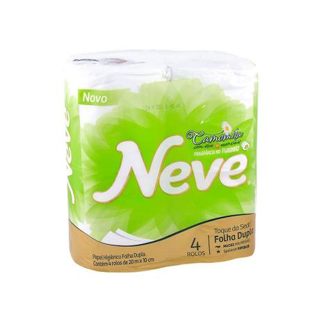 Papel Higiênico Neve Folha Dupla Camomila 4 Und Menor preço em Papel Higiênico Neve Folha Dupla Camomila 4 Und