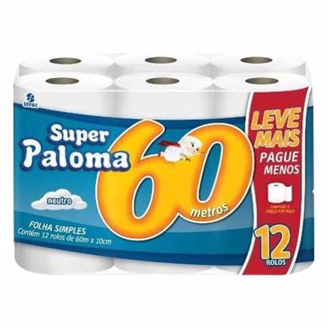 Papel higienico paloma folha simples com 60m - Sepac Menor preço em Papel higienico paloma folha simples com 60m - Sepac