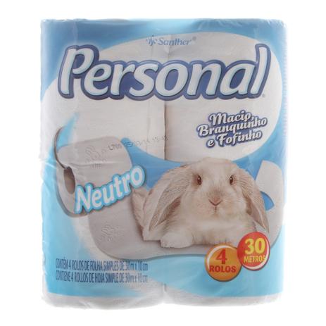 Papel Higiênico Personal Folha Simples Pacote com 4 Rolos Menor preço em Papel Higiênico Personal Folha Simples Pacote com 4 Rolos