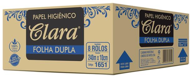 Papel Higiênico Rolão Folha Dupla Caixa 8 Rolos 240m - Claramax é boa?