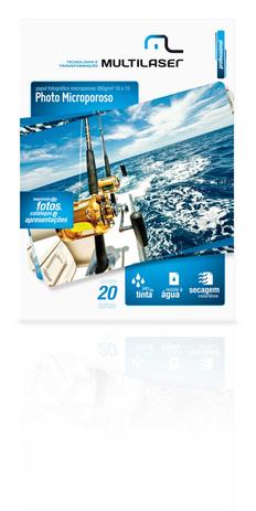 Papel Multilaser Especial Fotografico Paper Microporos A6 10x15 COM 20fls 260g/m2 Menor preço em Papel Multilaser Especial Fotografico Paper Microporos A6 10x15 COM 20fls 260g/m2