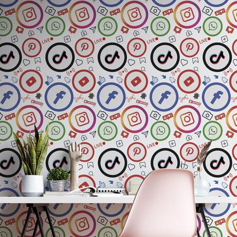 Papel Parede Adesivo Rede Sociais Instagram Facebook Youtube Gf Casa Decor Papel De Parede Magazine Luiza Tanto na loja física quanto na online, é possível. brl