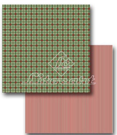 Papel Scrapbook Litocart 30,5x30,5 LSC-161 Xadrez Rosa