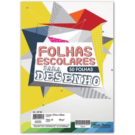 Papel Sulfite A3 PB60 180G. 60KG PCT.C/50FLS. - Pauta branca é boa?