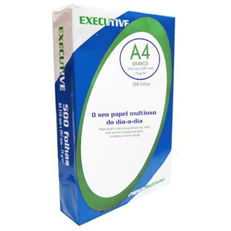 Papel Sulfite A4 75g/m² impressão Executive Branco 500fls Menor preço em Papel Sulfite A4 75g/m² impressão Executive Branco 500fls