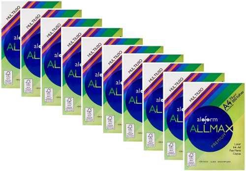 Papel Sulfite A4 Allmax 75 G 10 Pacotes 5000 Folhas Menor preço em Papel Sulfite A4 Allmax 75 G 10 Pacotes 5000 Folhas