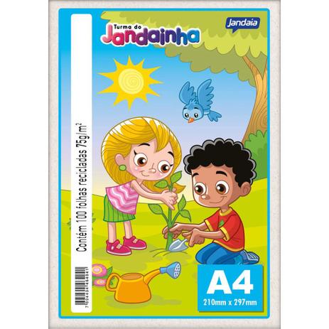 Papel Sulfite A4 Reciclado 75 G com 100 FLS. - Jandaia Menor preço em Papel Sulfite A4 Reciclado 75 G com 100 FLS. - Jandaia
