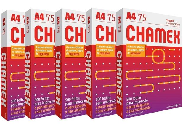 Papel Sulfite Chamex 2500 Folhas 75g Alcalino 210x297 A4 - 123util Menor preço em Papel Sulfite Chamex 2500 Folhas 75g Alcalino 210x297 A4 - 123util