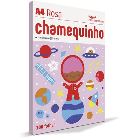 Papel Sulfite Chamex Chamequinho 075 g A4 100 Fls Rosa CMX006 Menor preço em Papel Sulfite Chamex Chamequinho 075 g A4 100 Fls Rosa CMX006