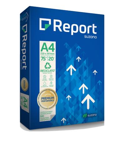 Papel Sulfite Report Reciclato A4 75g 5.000 folhas - Caixa com 10 Resmas de 500 Folhas Menor preço em Papel Sulfite Report Reciclato A4 75g 5.000 folhas - Caixa com 10 Resmas de 500 Folhas