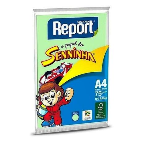 Papel Sulfite Seninha A4 Verde 100f - Suzano Menor preço em Papel Sulfite Seninha A4 Verde 100f - Suzano