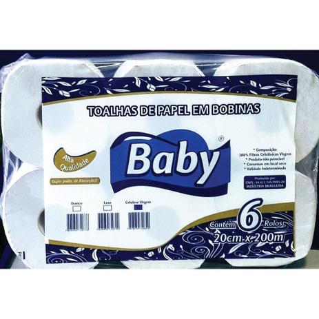 Papel Toalha Bobina 20cm x 200m 100% Celulose PT 6 RL Baby Menor preço em Papel Toalha Bobina 20cm x 200m 100% Celulose PT 6 RL Baby