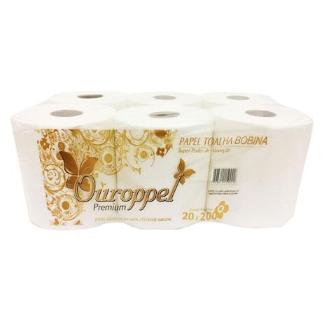 Papel Toalha Bobina Branca Ouroppel CX C/6 Rolos - Ouropel Menor preço em Papel Toalha Bobina Branca Ouroppel CX C/6 Rolos - Ouropel