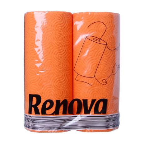 Papel Toalha Laranja Pacote com 2 Rolos Renova Menor preço em Papel Toalha Laranja Pacote com 2 Rolos Renova