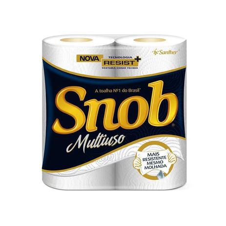 Papel toalha Multiuso folha dupla - com 2 unidades - Snob Menor preço em Papel toalha Multiuso folha dupla - com 2 unidades - Snob