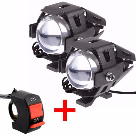 Par 2x Farol Milha Moto Aux Neblina Led U5 Preto 12v Xenon - Elite Menor preço em Par 2x Farol Milha Moto Aux Neblina Led U5 Preto 12v Xenon - Elite