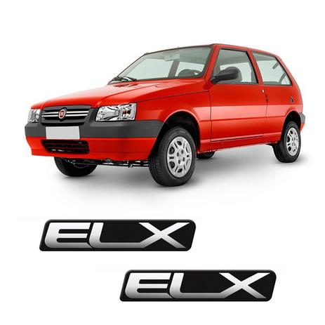 Menor preço em Par Adesivos Elx Fiat Uno Mille Emblema Resinado Para-Lama - Sportinox