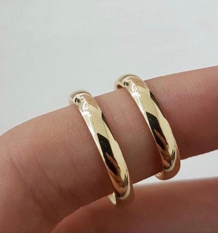 Par Aliança Ouro 18k Casamento 3 mm Abaulada 4 gramas (tradicional) - Aurea  Joias - Aliança - Magazine Luiza