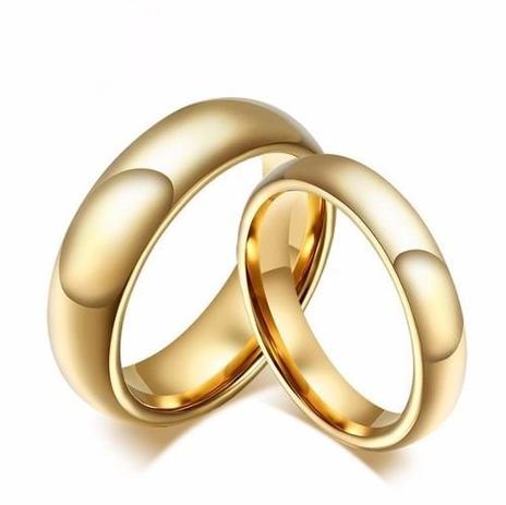 Par Alianças Banhada Ouro Compromisso Noivado Casamento - Margo bonita Menor preço em Par Alianças Banhada Ouro Compromisso Noivado Casamento - Margo bonita
