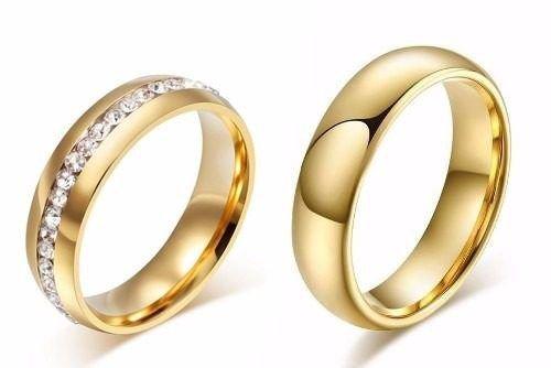 Par Alianças Banhadas Ouro Com Zircônias Brilhantes Oferta! - Margo bonita é boa?