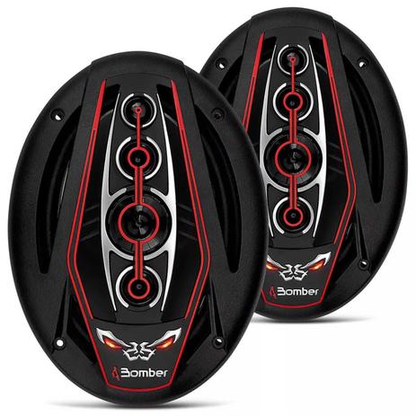 Par Alto Falantes Bomber Bicho Papão 6x9” 350W RMS 4 Ohms Pentaxial Bobina Simples Preto e Vermelho - Prime Menor preço em Par Alto Falantes Bomber Bicho Papão 6x9” 350W RMS 4 Ohms Pentaxial Bobina Simples Preto e Vermelho - Prime