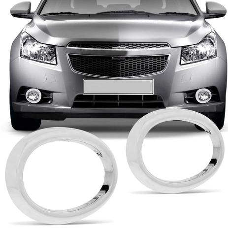 Par Aplique Aro Cromado Farol de Milha Chevrolet Cruze 2013 e 2014 Fácil Instalação - Flash Menor preço em Par Aplique Aro Cromado Farol de Milha Chevrolet Cruze 2013 e 2014 Fácil Instalação - Flash