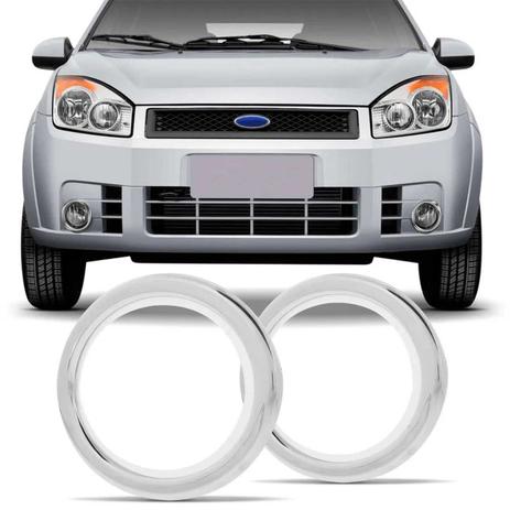 Par Aplique Aro Cromado Farol de Milha Ford Fiesta Rocam 2008 a 2014 Fácil Aplicação - Flash Menor preço em Par Aplique Aro Cromado Farol de Milha Ford Fiesta Rocam 2008 a 2014 Fácil Aplicação - Flash