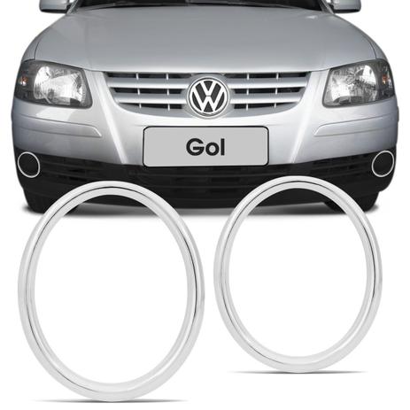 Par Aplique Aro Cromado Farol de Milha Gol Parati Saveiro G4 2006 a 2012 Fácil Aplicação - Flash Menor preço em Par Aplique Aro Cromado Farol de Milha Gol Parati Saveiro G4 2006 a 2012 Fácil Aplicação - Flash