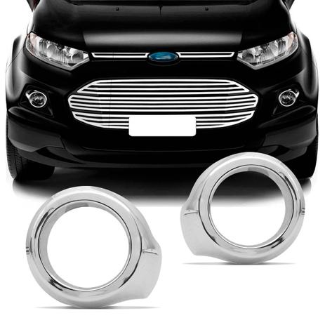 Par Aplique Aro Moldura Farol de Milha Ecosport 2013 a 2017 Cromado Excelente Acabamento - Nk Brasil Menor preço em Par Aplique Aro Moldura Farol de Milha Ecosport 2013 a 2017 Cromado Excelente Acabamento - Nk Brasil