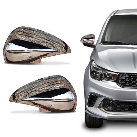 Par Aplique Cromado de Retrovisor Fiat Argo 2017 a 2019 Excelente Fixação - Carliza Menor preço em Par Aplique Cromado de Retrovisor Fiat Argo 2017 a 2019 Excelente Fixação - Carliza