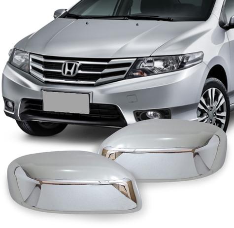 Par Aplique Retrovisor City Sem Pisca 2010 A 2017 Cromado - Shekparts Menor preço em Par Aplique Retrovisor City Sem Pisca 2010 A 2017 Cromado - Shekparts