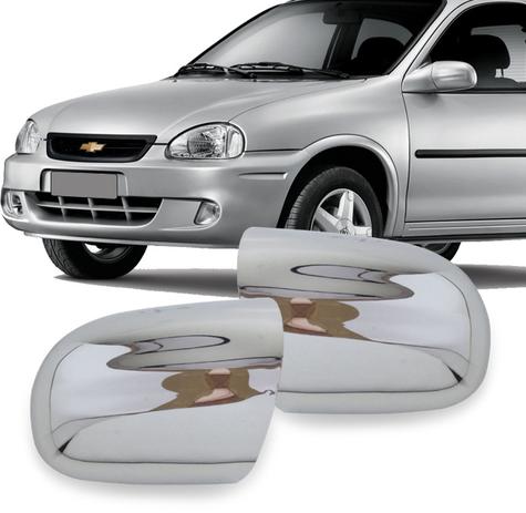 Par Aplique Retrovisor Corsa 1994 A 2001 Cromado - Shekparts Menor preço em Par Aplique Retrovisor Corsa 1994 A 2001 Cromado - Shekparts