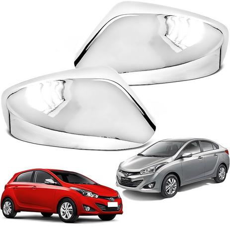 Par Aplique Retrovisor Cromado HB20 HB20S S/Pisca 2013 a 2019 - Shekparts Menor preço em Par Aplique Retrovisor Cromado HB20 HB20S S/Pisca 2013 a 2019 - Shekparts