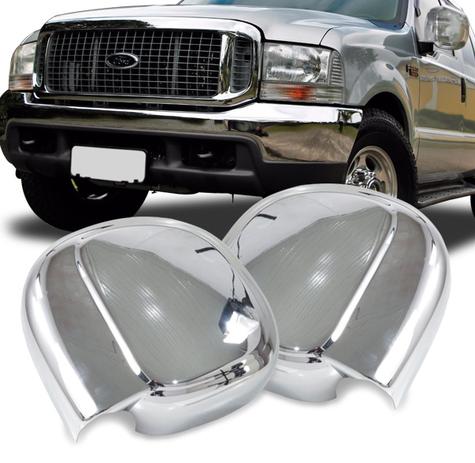 Par Aplique Retrovisor F250 F350 1999 A 2011 Cromado - Shekparts Menor preço em Par Aplique Retrovisor F250 F350 1999 A 2011 Cromado - Shekparts