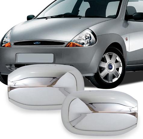 Par Aplique Retrovisor Ka 1997 A 2007 Cromado - Shekparts Menor preço em Par Aplique Retrovisor Ka 1997 A 2007 Cromado - Shekparts