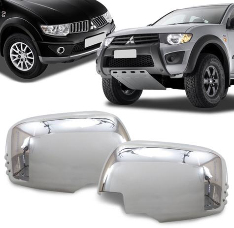 Par Aplique Retrovisor L200 Triton 2008 A 2017 Pajero Dakar 2009 A 2013 Cromado - Shekparts Menor preço em Par Aplique Retrovisor L200 Triton 2008 A 2017 Pajero Dakar 2009 A 2013 Cromado - Shekparts