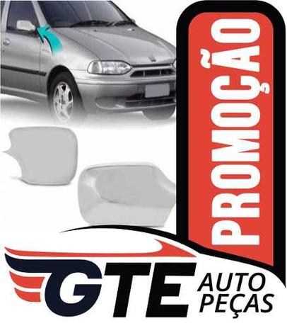 Par Aplique Retrovisor Palio 96/99 Uno Fire 01/05 Cromado - New kar Menor preço em Par Aplique Retrovisor Palio 96/99 Uno Fire 01/05 Cromado - New kar