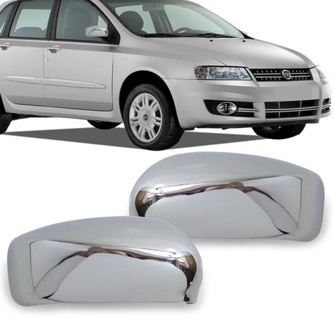 Par Aplique Retrovisor Stilo 2002 A 2007 Cromado - Shekparts Menor preço em Par Aplique Retrovisor Stilo 2002 A 2007 Cromado - Shekparts