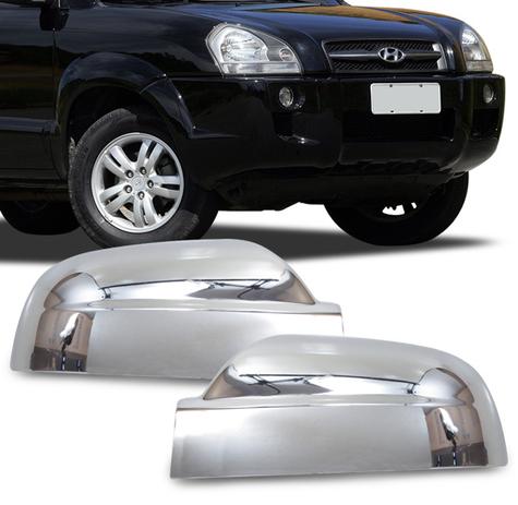 Menor preço em Par Aplique Retrovisor Tucson 2004 A 2015 Cromado - Shekparts
