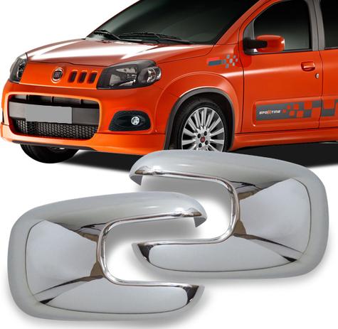Par Aplique Retrovisor Uno 2010 A 2017 Cromado - Shekparts Menor preço em Par Aplique Retrovisor Uno 2010 A 2017 Cromado - Shekparts