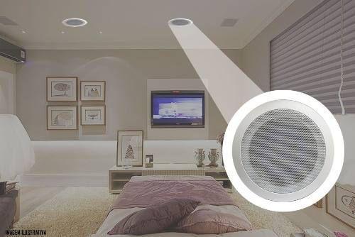 Par Arandela Redonda Teto Com Alto Falante Hurricane CL6 6” Polegadas - Som Ambiente Gesso Menor preço em Par Arandela Redonda Teto Com Alto Falante Hurricane CL6 6” Polegadas - Som Ambiente Gesso