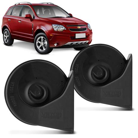 Par Buzina Eletrônica Chevrolet Captiva 2008 a 2015 12V Modelo Caracol - Vetor Menor preço em Par Buzina Eletrônica Chevrolet Captiva 2008 a 2015 12V Modelo Caracol - Vetor