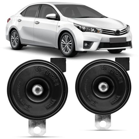 Par Buzinas Paquerinha Bi Bi 12V Toda Linha Toyota 1990 A 2019 Conector Original - Vetor Menor preço em Par Buzinas Paquerinha Bi Bi 12V Toda Linha Toyota 1990 A 2019 Conector Original - Vetor