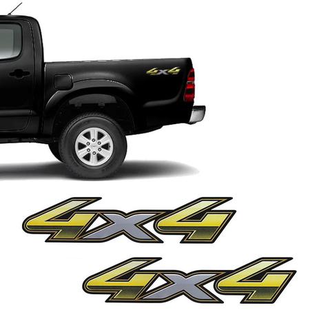Par De Adesivos 4x4 Toyota Hilux Flex 2013 à 2015 Dourado - Sportinox Menor preço em Par De Adesivos 4x4 Toyota Hilux Flex 2013 à 2015 Dourado - Sportinox