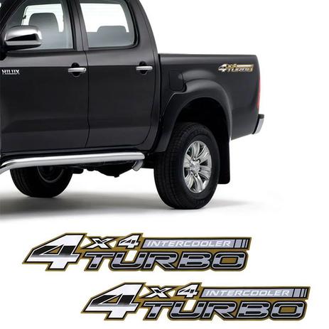 Menor preço em Par de Adesivos Hilux 05/08 4x4 Turbo Intercooler Dourado - Sportinox