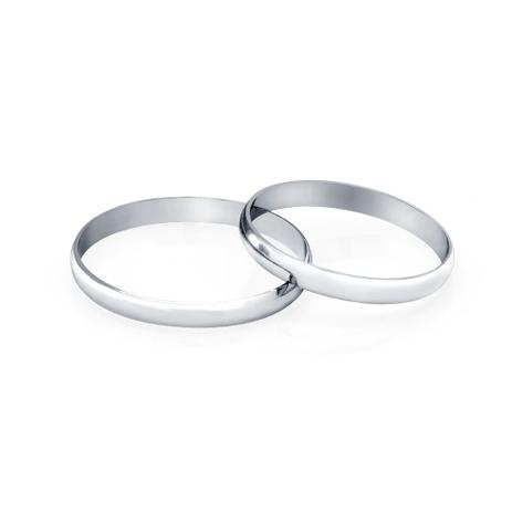 Par de Aliança de Casamento em Ouro Branco 18k 2,1mm ta21 - Joiasgold Menor preço em Par de Aliança de Casamento em Ouro Branco 18k 2,1mm ta21 - Joiasgold