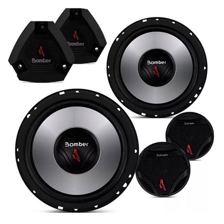 Menor preço em Par de Alto Falantes 6 Polegadas + Tweeters Bomber Upgrade Two Way 120W RMS 4 Ohms